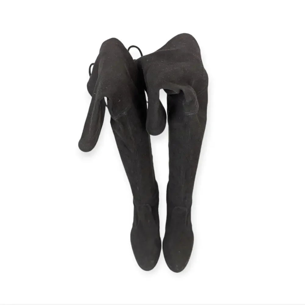 Stuart Weitzman Women Shoes Black Tieland Over The Knee Boots Size 4.5